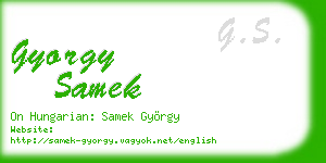 gyorgy samek business card